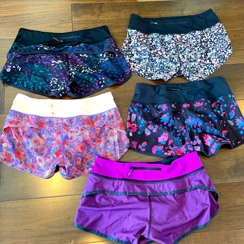 5-pack speed up Lululemon short 2.5 (size 4)
